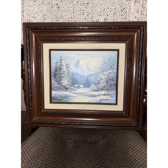 Other - Jamison Snowy Winter Landscape Oil Painting - Signed And Framed 8"x10"(16"x18")